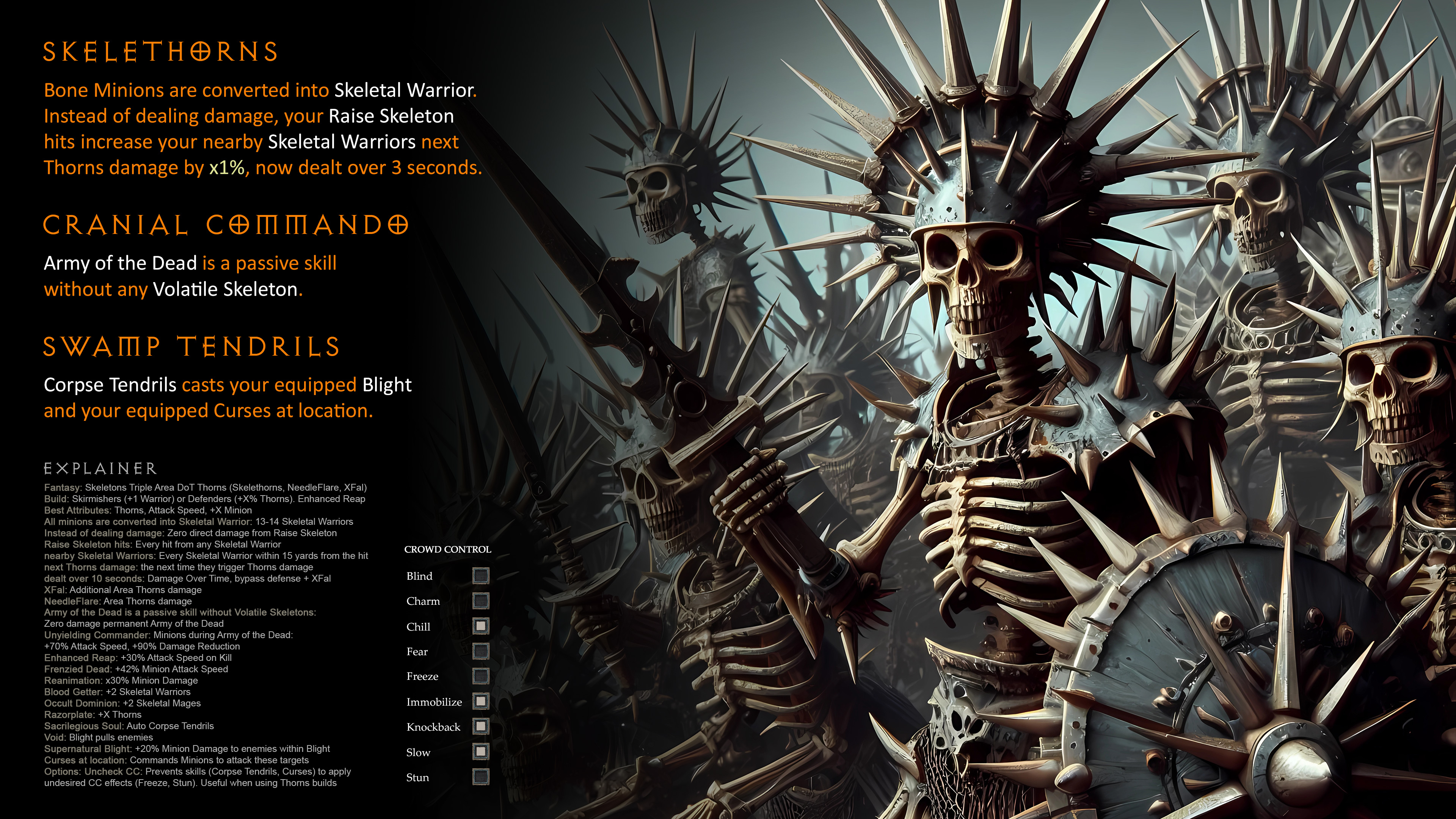 D4 Proposal 31 - Necromancer - Skelethorns - Crowd Control Unchecker